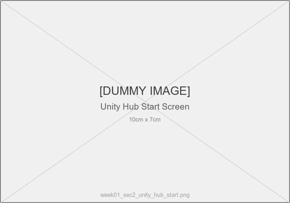 Unity Hub 起動画面